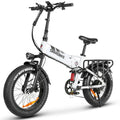 Samebike RS-A02 PRO 48V 17Ah Electric Bike 250W 20" Fat Tire Urban Cruise UK - White