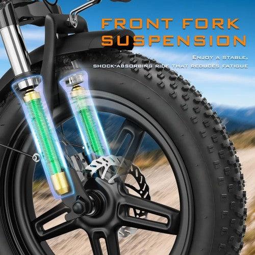 TWOFISH TF05 Folding Electric Bike 250W 48V 13Ah 16in Fat Tyre Adult E-Bike UK