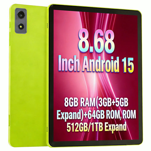ANRY 8.68 inch Android 15 Tablet 64GB WiFi Bluetooth Dual Cameras 12000mAh UK