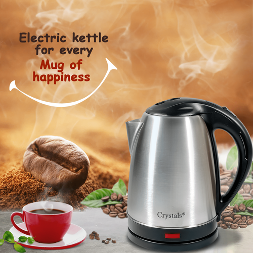 1.8L Stainless Steel Electric Kettle 1500W Fast Boil Cordless Auto Shut-Off UK