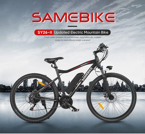 Samebike SY26-II Mountain Electric Bike 26in 250W 36V City E Bike Long Range UK
