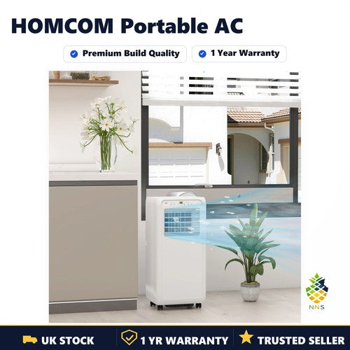 HOMCOM Power Cool 7000BTU Portable Air Conditioner Dehumidifier Timer AC UK