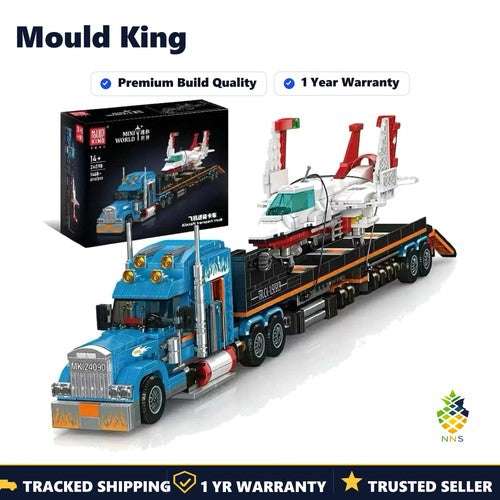 Mould King 24090 Aircraft Transport Truck Model Building Blocks Fun Kids Gift
