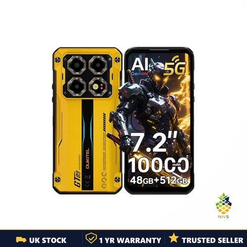 OUKITEL WP60 Rugged Smartphone 5G 48GB+512GB 7.2" 10000mAh IP68 108MP Android