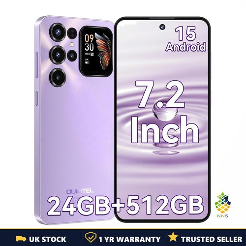 Oukitel C68 Smartphone 7.2in 120Hz Dual Screen 24GB 512GB 6000mAh NFC Unlocked