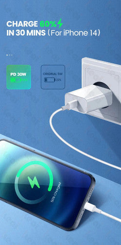 LUFFYBOY 30W Fast Charger Apple iPhone 11 12 13 14 15 16 Pro Max UK