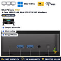 Mini PC Core N150 4 Core 16GB 32GB RAM 1TB 2TB SSD Windows 11 WIFI6 BT5.2 4K