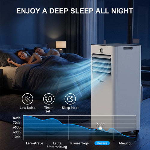 Oyaja Portable Air Conditioner 9000BTU 6in1 AC Cooling Ventilate Dumidifier 60m2