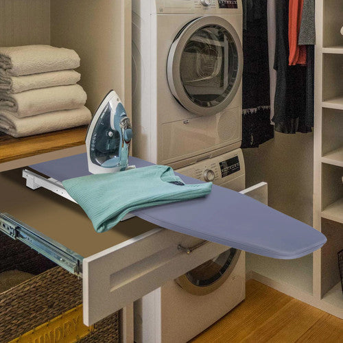 80cm Modern Retractable Ironing Board MDF Steel Durable Modern Hotel and Home UK