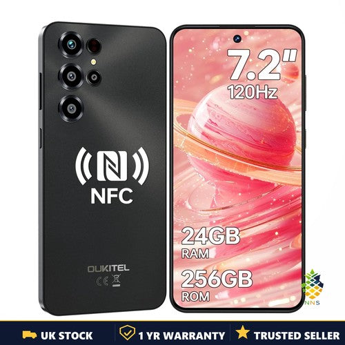Oukitel C68 Smartphone 7.2in 120Hz 24GB 256GB 6000mAh 8MP Fingerprint NFC
