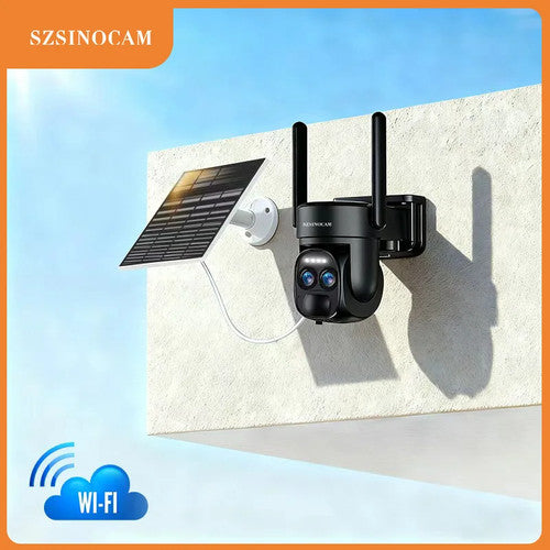 SZSINOCAM Wifi Outdoor Security Camera 3MP Dual Lens Black Dome 2.4GHz CCTV - 1/