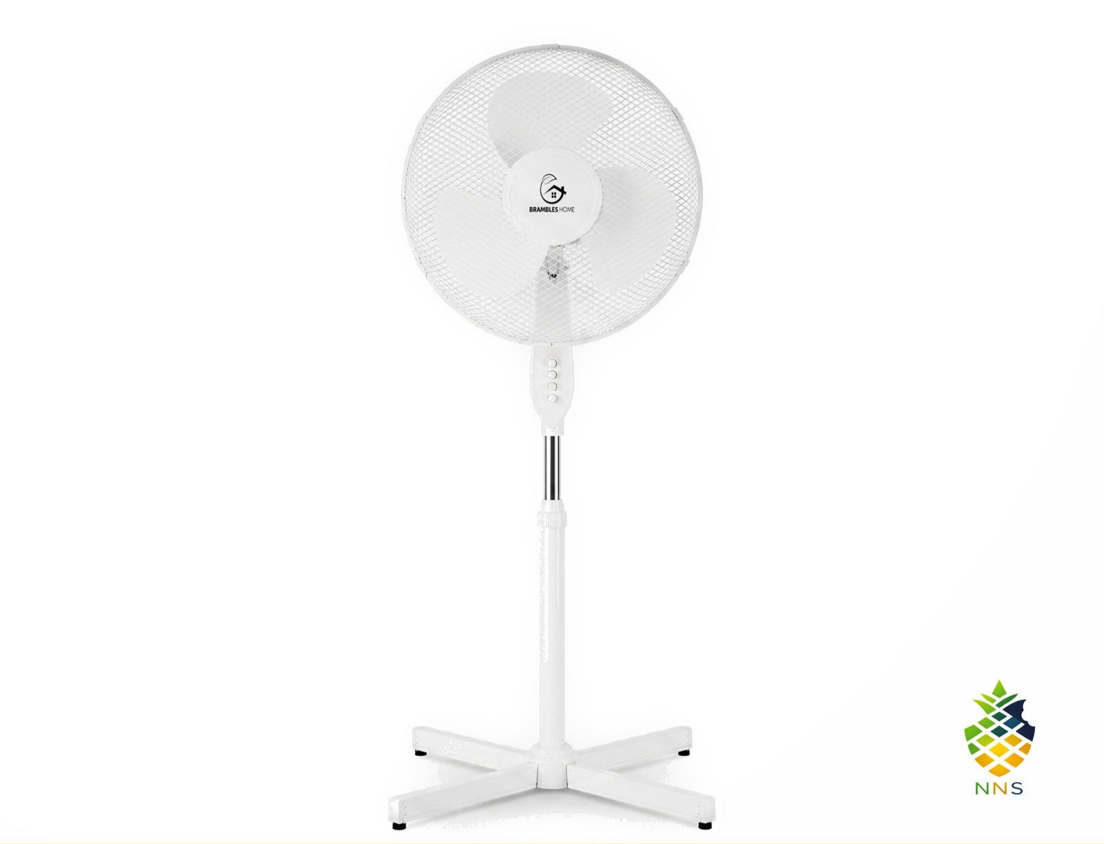 16" Pedestal Fan 3-Speed Oscillating Standing Height Adjustable Home Office UK
