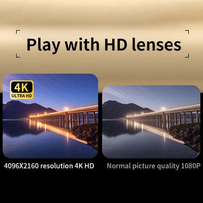 AMORUS 4K Digital Camera 48MP HD CCD Student Camera Anti Shake 180 Flip - Gift