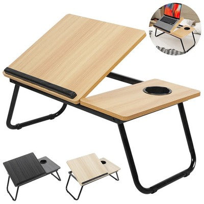 Folding Desk Laptop Table 5-Level Height Adjustment Modern Strong Space Saving