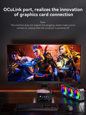 GMKtec K12 Fast Gaming Mini PC AMD Ryzen 7 H 255 16GB DDR5 1TB WiFi 6E BT 5.2
