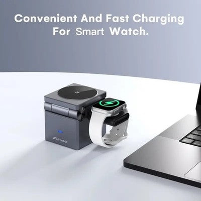 NIUYANE 3-in-1 Wireless Charging Station 15W Fast Charger iPhone Watch AirPods