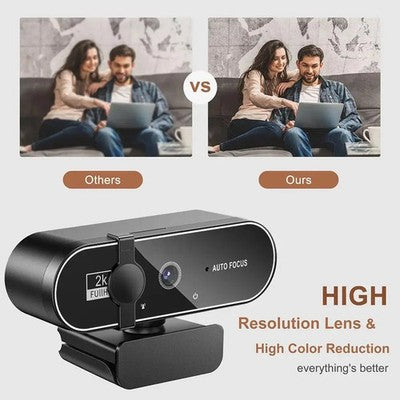 EOENKK 4K Webcam Video Camera 2K 4K 1080P Autofocus Streaming Web Cam USB FHD