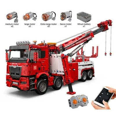 Mould King 17027 Technical Truck Toys APP RC Motorized Fire Rescue Vehicle Gift