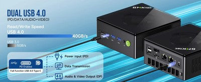 GMKtec Fast K8 Plus Ryzen 7 8845HS Mini PC 32GB DDR5 1TB Win11 Pro WiFi6 BT5.2