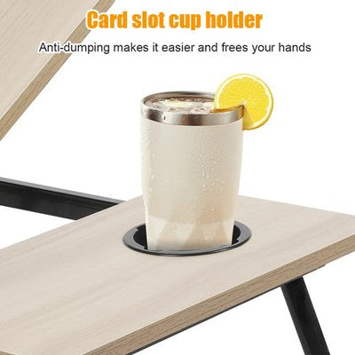 Folding Desk Laptop Table 5-Level Height Adjustment Modern Strong Space Saving