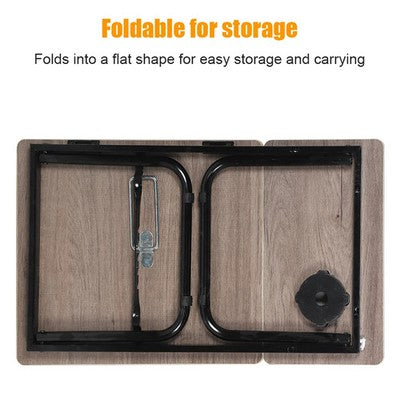 Folding Desk Laptop Table 5-Level Height Adjustment Modern Strong Space Saving