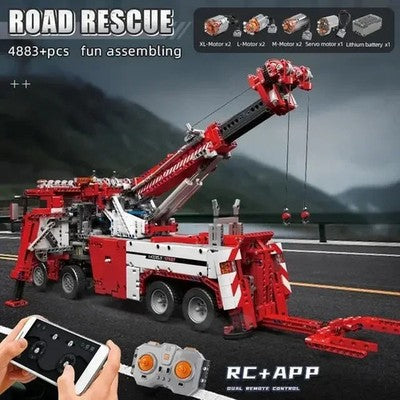 Mould King 17027 Technical Truck Toys APP RC Motorized Fire Rescue Vehicle Gift