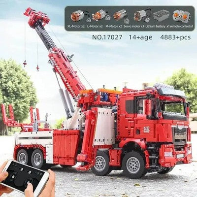 Mould King 17027 Technical Truck Toys APP RC Motorized Fire Rescue Vehicle Gift