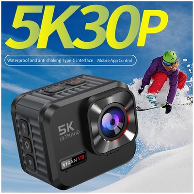 Viran V8 Action Camera 5K30FPS FHD Waterproof Sport Cam Remote Control WiFi