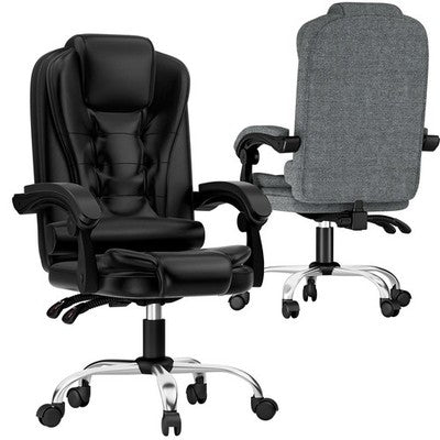 GartistGO Executive Office Chair High Back Desk Ergonomic Recliner Gray Black