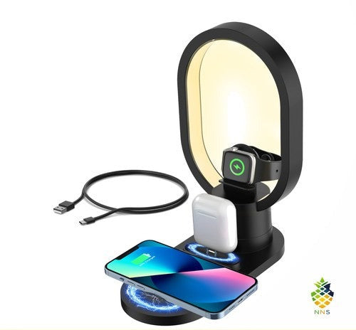 3-in-1 Wireless Charging Station Fast Charger Phone Watch Earbuds Stand UK
