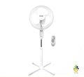 16in Pedestal Fan Remote Control Oscillating Adjustable Height Timer White UK