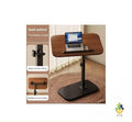 360 Flip Desktop Adjustable Side Table Snack Table Metal Frame Wood 40x40x70cm