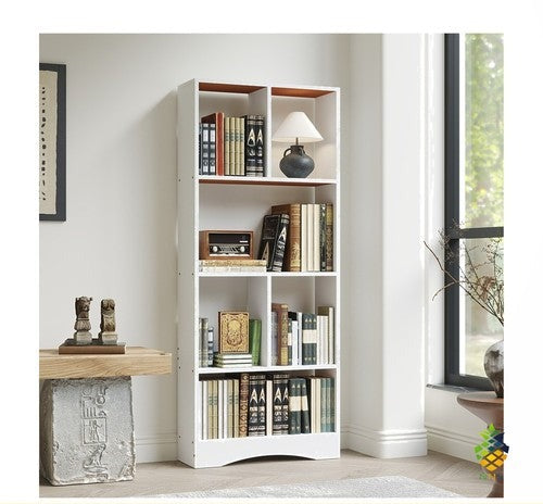 4-Tier Bookcase Open Storage Shelf Tall Freestanding Display 50x17x120cm UK