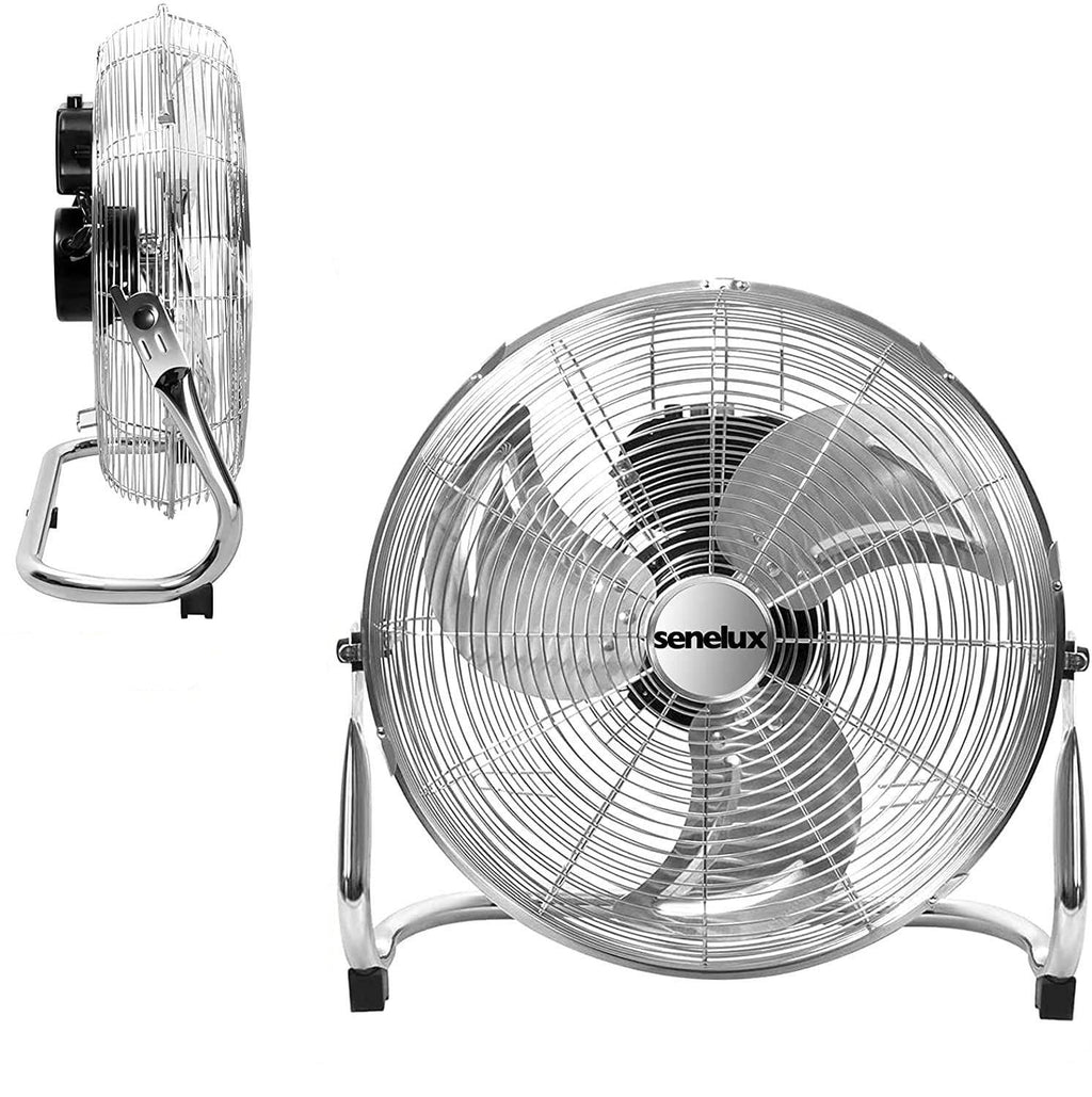 Chrome Floor Fan for Homes, Gyms, Bedrooms & Kitchens