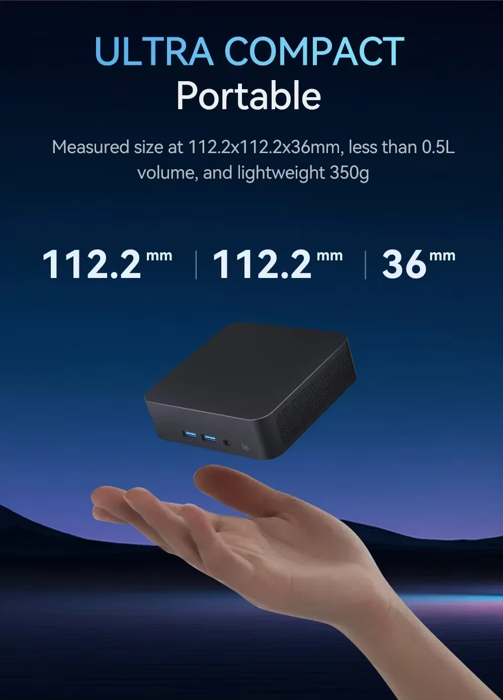Fast Work Mini PC Intel i3 16GB RAM 1TB SSD Win11 Pro Triple 4K WiFi6 BT5 HDMI