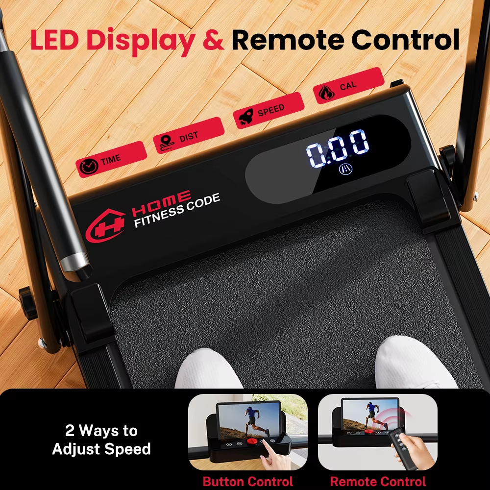Bigzzia Treadmill 6km/h Foldable LED Display Home Gym UK