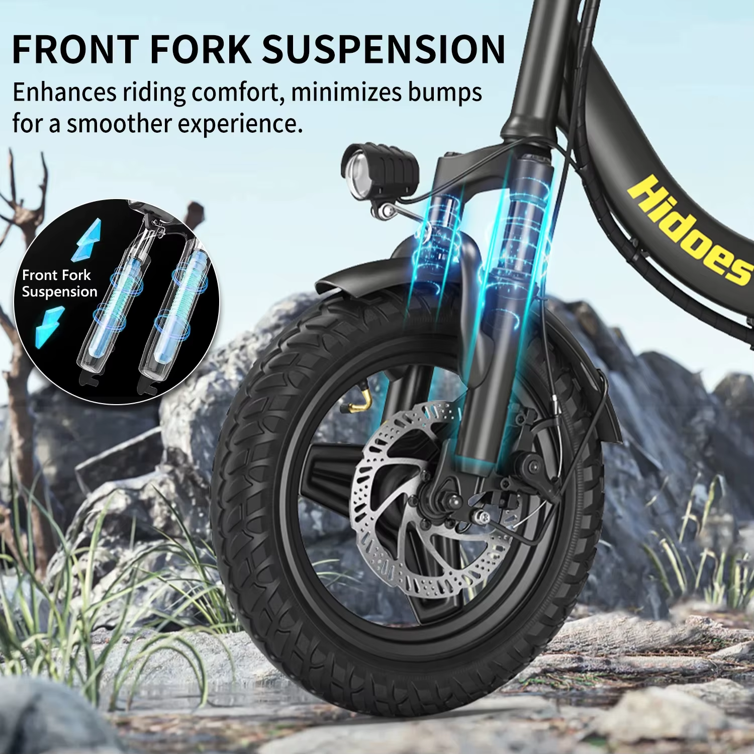Hidoes C5 Folding Electric Bike 250W 36V 14" Mini E-Bike 25km/h Commuter 30KM UK