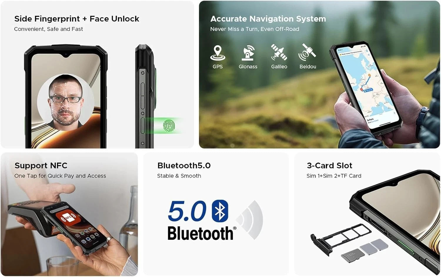 DOOGEE Fire Rugged Smartphone Android 15 13000mAh NFC UK