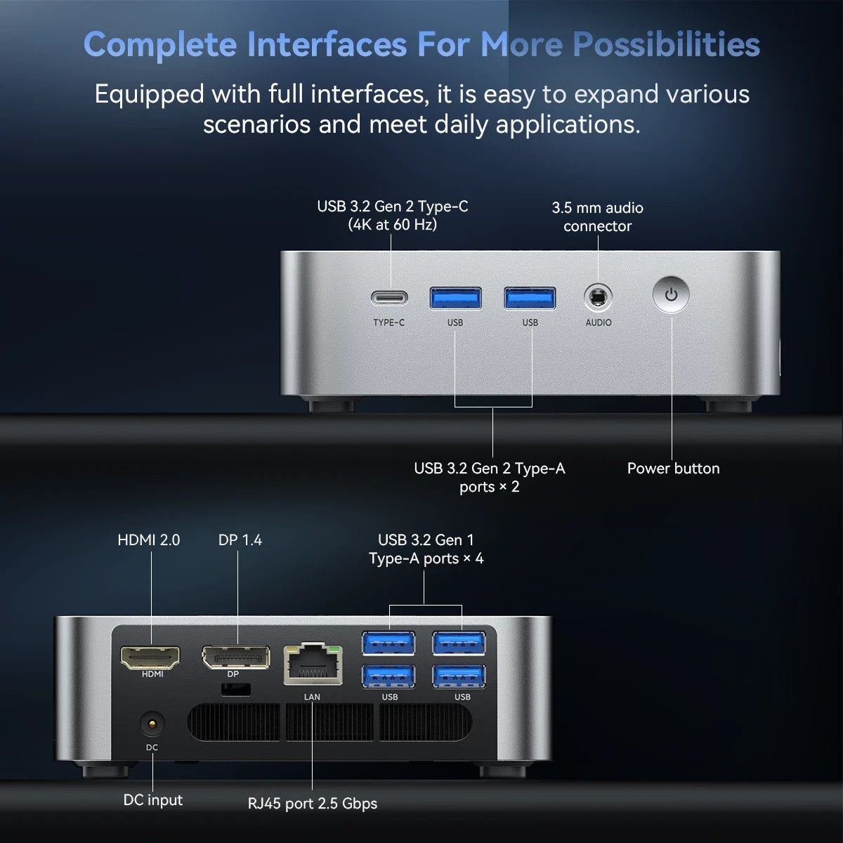 ACEMAGIC M1 Ryzen 7 7735HS Mini PC 24GB 512GB Win 11 Pro WiFi 6 BT 5.2 Triple 4k