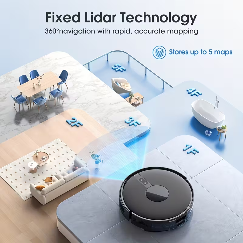 Lubluelu B40 Plus Robot Vacuum & Mop 6500Pa Self-Empty 3in1 Lidar UK