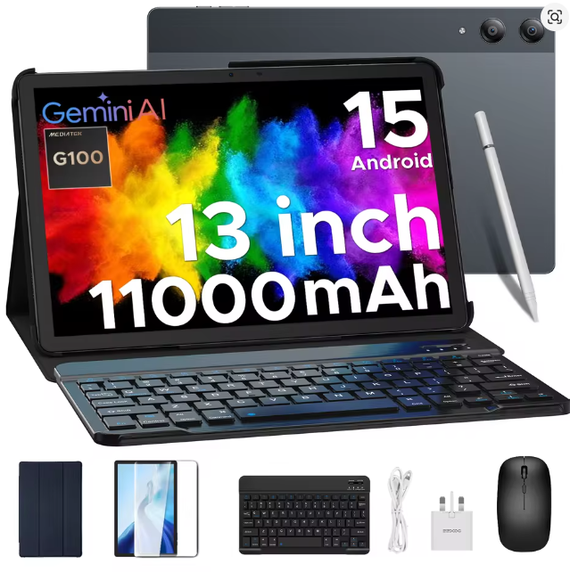 DOOGEE 13" Tablet Android 15 256GB 11000mAh UK