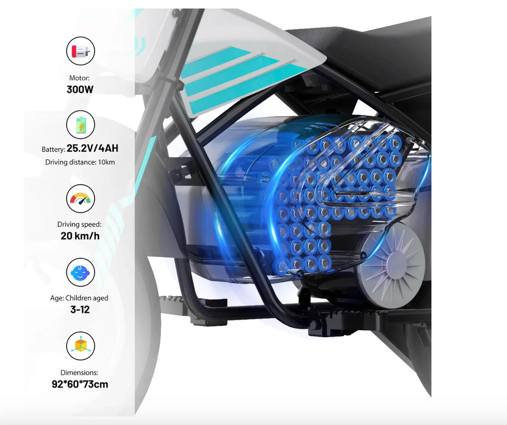 EVERCROSS EV07M 11" Tire Electric Kid motorcycle 300W 25.2V 4Ah E-motorbike