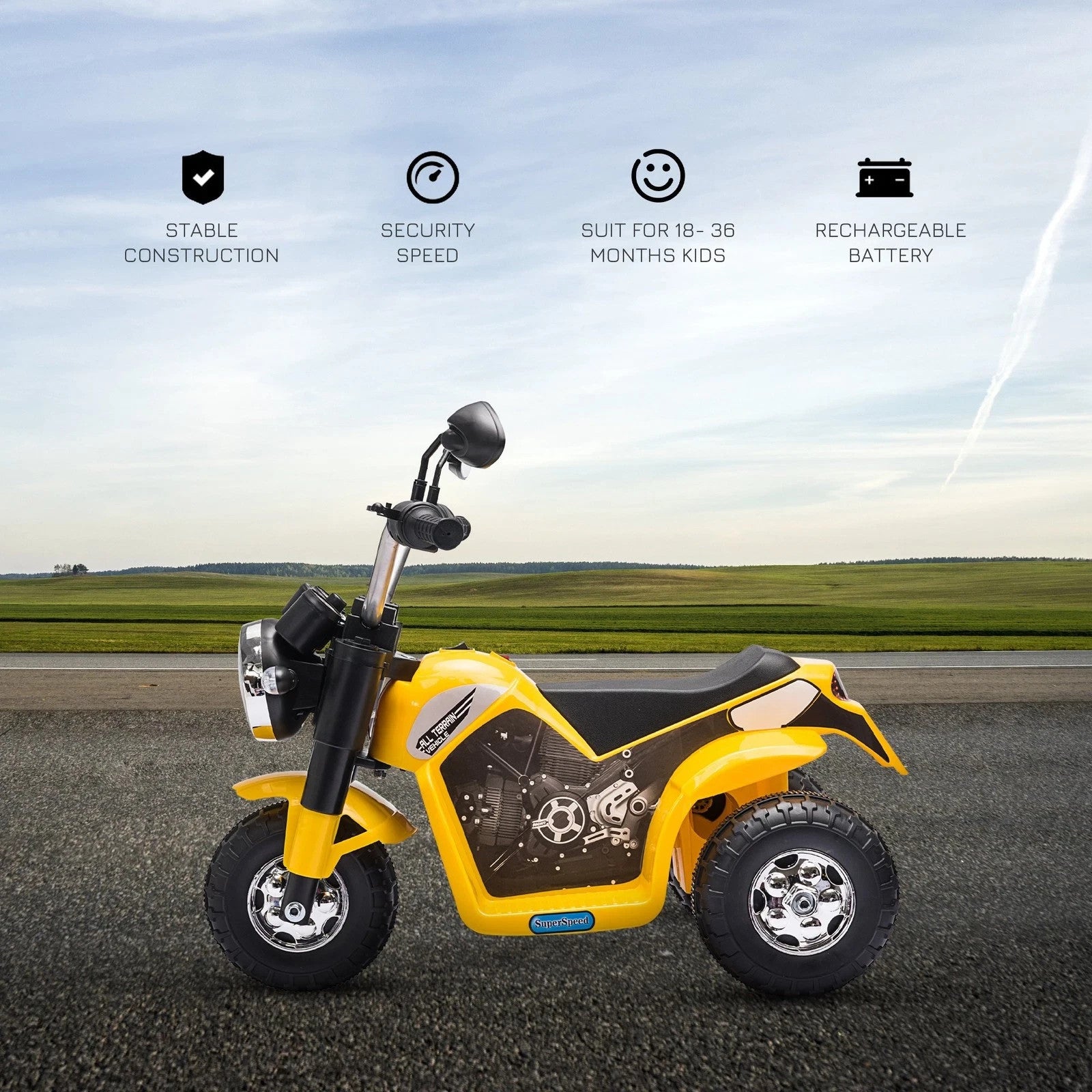 HOMCOM Kids 6V Ride-On Motorbike UK