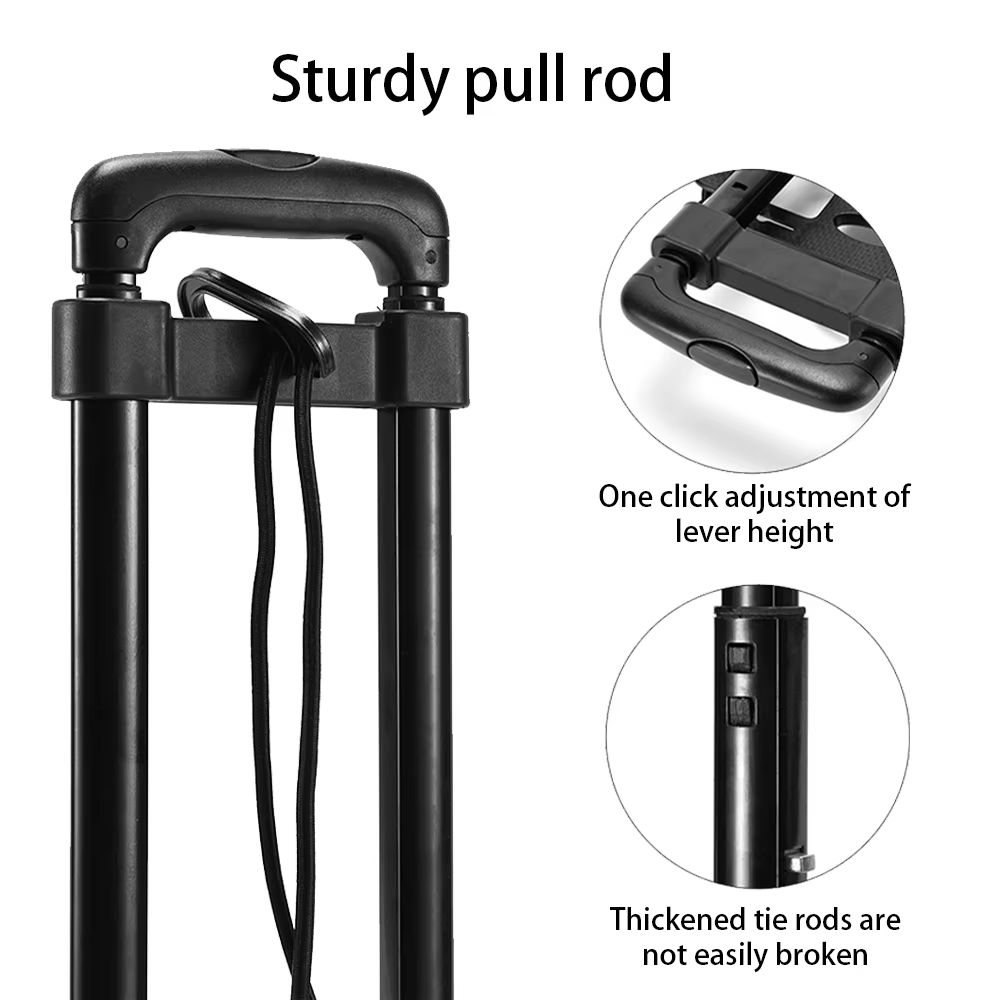 75kg Heavy Duty Folding Luggage Trolley Cart 75kg Portable Shopping Travel Use