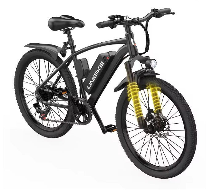 Unibike Q7 Electric Bike 250W 26” Adult E-Bike 10Ah Battery All Terrain MTB UK