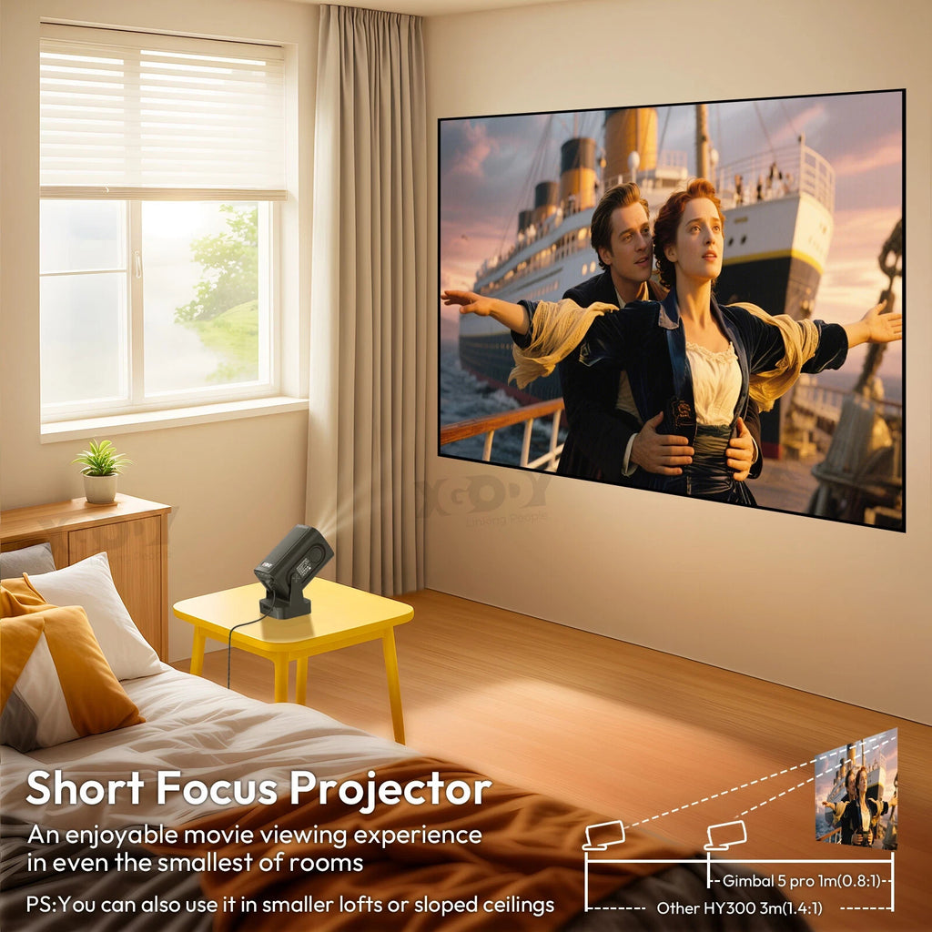 XGODY Gimbal 5 Pro 4K Projector WiFi Android Home Cinema UK