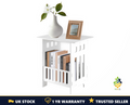 Small Side End Table Lamp Stand Nightstand with Storage Shelf White UK