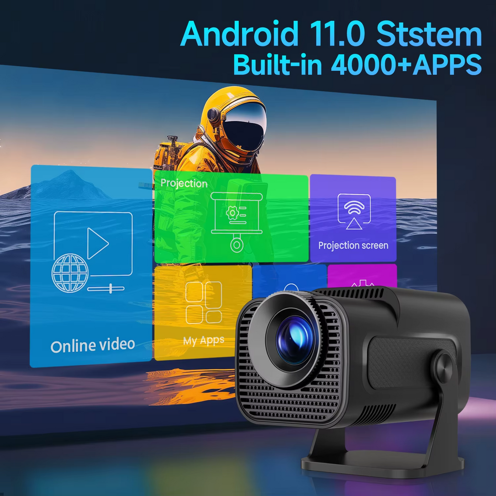 Magcubic 720P HD Projector Bluetooth Android Auto Keystone Home Cinema UK