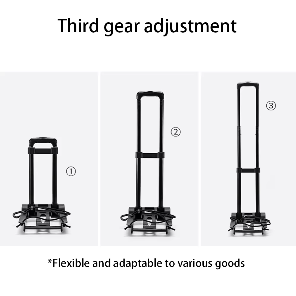 75kg Heavy Duty Folding Luggage Trolley Cart 75kg Portable Shopping Travel Use