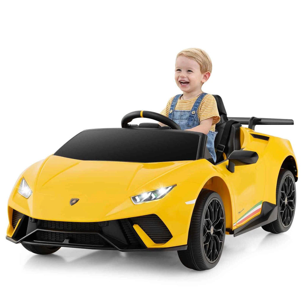 DORTALA Kids 12V Ride-On Car Remote Control Yellow UK